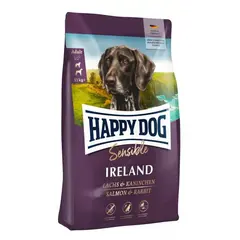 Happy Dog Sensible Ireland - Пълноценна суха храна със заешко и сьомга за нормално активни, пораснали кучета над 11 кг