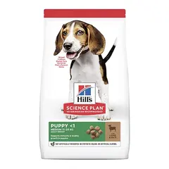 Hill's Science Plan Canine Puppy Medium Lamb - Пълноценна суха храна за подрастващи кученца от средни породи с агнешко - 2.5 kg