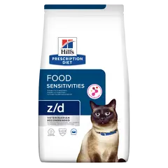 Hill's PRESCRIPTION DIET z/d Food Sensitivities - лечебна суха храна за котки с хранителни алергии с хидролизиран протеин
