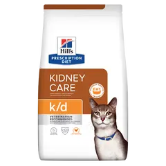 Hill's PRESCRIPTION DIET k/d Kidney Care - лечебна суха храна за котки с бъбречна недостатъчност, с пилешко
