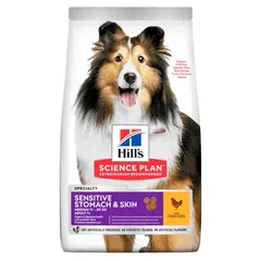 Hill's Science Plan Canine Adult Sensitive Stomach & Skin - Пълноценна суха храна за кучета в зряла възраст с чувствителни стомах и кожа - 14 кг