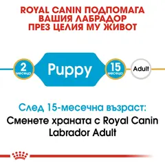 Royal Canin Labrador Retriever Puppy - за подрастващи кучета порода лабрадор на възраст от 1 до 15 месеца