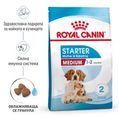 ROYAL CANIN® MEDIUM STARTER MOTHER&BABYDOG - суха храна за бременни, кърмещи, подрастващи кучета