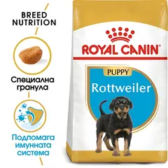 Royal Canin Rottweiller Puppy - за подрастващи кучета порода ротвайлер на възраст от 2 до 18 месеца  - 3 кг
