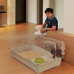 Ferplast  Rabbit 100 - Оборудвана клетка за зайци и морски свинчета,  95х57х46 см