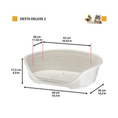 Пластмасово легло с дюшече за кучета и котки Ferplast Siesta Deluxe 2 Black