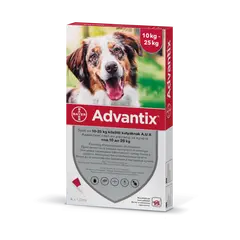 Bayer Advantix Spot On 4-10 кг - КУТИЯ (4бр. пипети)