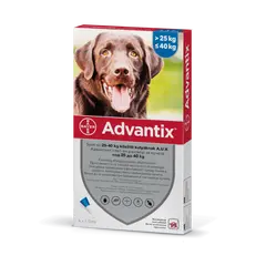 Bayer Advantix Spot On 25-40 кг - КУТИЯ (4бр. пипети)