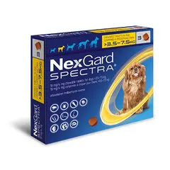 NexGard Spectra M - 7.5-15 кг - КУТИЯ (3 бр. таб)