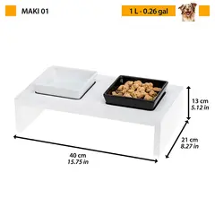 Поставка с две купи за храна и вода Ferplast Maki 01