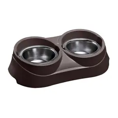 Поставка с две купи за храна Ferplast Duo Feed - 03 Grey