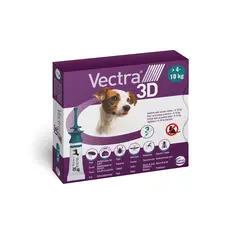 Ceva Vectra 3D - спот он форма за външно обезпаразитяване на кучета от 4 кг до 10 кг