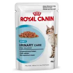 Royal Canin Urinary Care - Пълноценна мокра храна за котки за поддържане на здравето на пикочните пътища, хапки в сос - пауч 12х85г