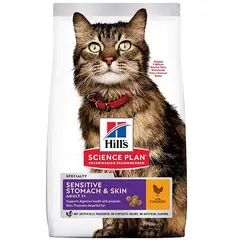 Hill's Science Plan Feline Adult Sensitive Stomach & Skin - за котки с чувствителни стомах и кожа - 0.300 kg