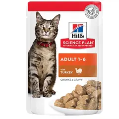 Hill's Science Plan Feline Adult Turkey пауч за котка с пуйка 12 бр. x 85 гр.