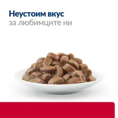 Hill's PRESCRIPTION DIET c/d Urinary Stress Salmon Pouch - лечебна мокра храна за котки с уринарни проблеми, идиопатичен цистит – пауч със сьомга -12 бр х 85 г