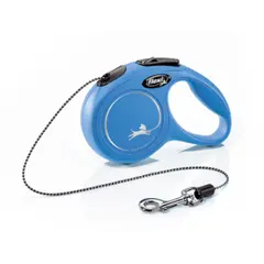 Flexi Classic XS автоматичен повод за кучета - въже 3 м, син