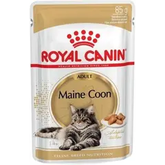 Royal Canin Maine Coon - Пълноценна мокра храна за котки мейн куун - парченца в сос, пауч - 12х85г