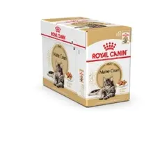 Royal Canin Maine Coon - Пълноценна мокра храна за котки мейн куун - парченца в сос, пауч - 12х85г