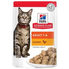 Hill's Science Plan Feline Adult Chicken - пауч за котка с пиле 12 бр. x 85 гр.