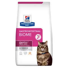 Hill's PRESCRIPTION DIET Gastrointestinal Biome - лечебна суха храна за котки с храносмилателни разстройства, запек, колит, с пилешко