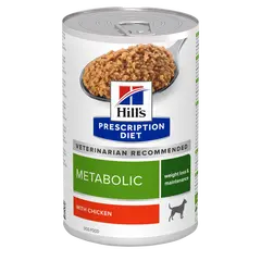 Hill's PRESCRIPTION DIET Metabolic - лечебна мокра храна за кучета с наднормено тегло, консерва с пилешко 370 гр