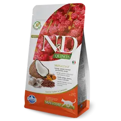 N&D Cat Quinoa Skin&Coat Herring - суха храна за котки с с херинга, киноа, кокос и куркума