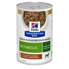 Hill's Prescription Diet Metabolic Stew- лечебна мокра храна за кучета с наднормено тегло, консерва задушено - 354 г