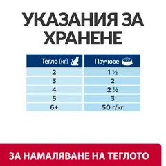 Hill's PRESCRIPTION DIET c/d Metabolic + Urinary Stress Pouch - лечебна мокра храна за котки с наднормено тегло и уринарни проблеми или идиопатичен цистит – пауч с пилешко 12 бр х 85 г