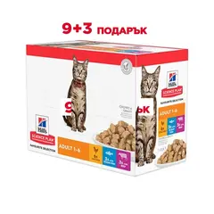 Hill's Science Plan Feline Adult Favourite Selection пауч за котка различни вкусове 12 бр. x 85 гр.