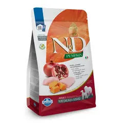 N&D Pumpkin Chicken&Pomegranate Adult Medium&Maxi - суха храна за кучета с пиле и нар