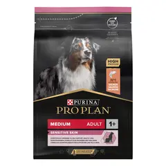 Pro Plan Dog Medium Adult SENSITIVE SKIN - за кучета в зряла възраст от средни породи с чувствителна кожа, суха храна със сьомга 14 кг