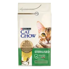 CAT CHOW Sterilised - суха храна за кастрирани котки с пиле