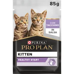 Pro Plan HEALTHY START Kitten 85 гр - мокра храна за котенца - пауч с пуйка в сос