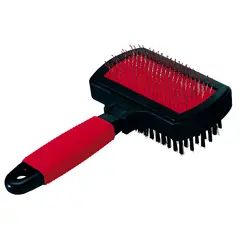 Ferplast GRO 5982 - Ддвойна четка с метални зъби и четина