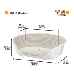 Пластмасово легло с дюшече за кучета и котки Ferplast Siesta Deluxe 6 Blue