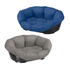 Пластмасово легло за кучета с дюшече Ferplast Sofa 2 - Синьо