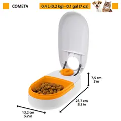 Ferplast Cometa - Разпределител за храна с таймер за автоматично отваряне - 0,4L