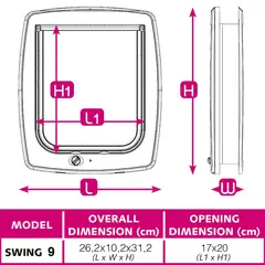 Вратичка за котки и кучета Ferplast Swing 9 - Kaфява