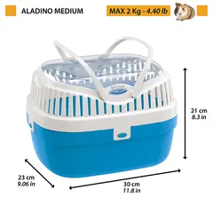 Транспортна чанта за дребни животни Ferplast Aladino Medium - Синя