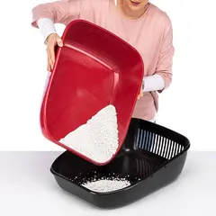 Закрита котешка тоалетна със сито Ferplast Magix - Синя