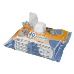 GENICO FRESH dog/cat  talk (x 40) - почистващи кърпички за кучета и котки с аромат на талк 40 бр. в пакет 30x20cm
