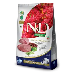 N&D Quinoa Weight Management Lamb, Broccoli  Medium & Maxi - суха храна за кучета в зряла възраст с киноа и агне