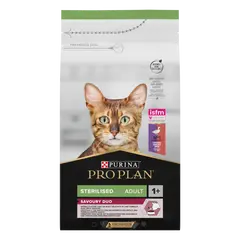 Pro Plan Adult Cat Sterilised Duck - суха храна за кастрирани котки с патешко