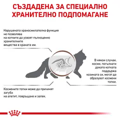 Royal Canin Gastrointestinal Hairball Cat 2 кг - суха храна за котки с предразположеност към образуване на космени топки