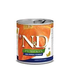 N&D DOG LAMB &PUMPKIN& BLUEBERRY PUPPY 285 гр – за кучета до 1 година, с агне, тиква и боровинки