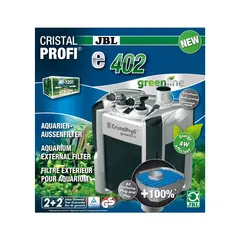 JBL CristalProfi e402 greenline - Енергоспестяващ външен филтър за аквариуми от 40л до 120 л или 40 до 80см дължина