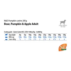 N&D DOG BOAR &PUMPKIN& APPLE 285 гр – за кучета над 1 година, с глиган, тиква и ябълка