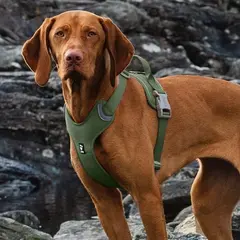 Hurtta Weekend Warrior ECO Harness - нагръдник от еко мтериали 60-80 см, цвят тъмно зелен