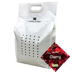 WeeLitter Cherry - Натурална, биоразградима соева котешка тоалетна, аромат череша